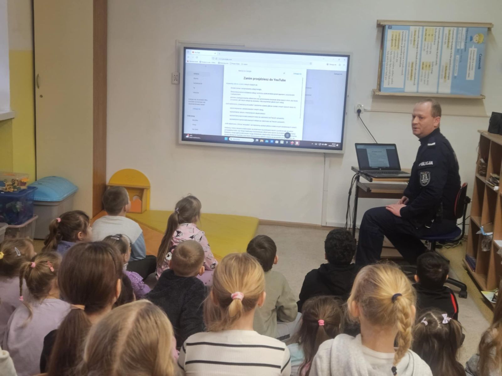 Zdjęcie: Bezpieczne ferie- spotkanie z policjantem