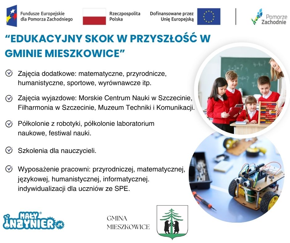 Zdjęcie: Projekt pt. „Edukacyjny Skok w Przyszłość w Gminie Mieszkowice”